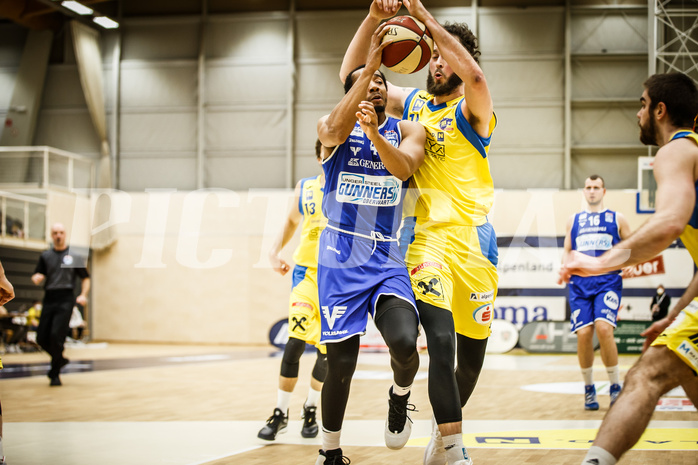 Basketball, bet-at-home Basketball Superliga 2019/20, Platzierungsrunde 3.Runde, SKN St. Pölten Basketball, Oberwart Gunners, Lawrence Alexander (4)