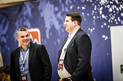 Basketball, bet-at-home Basketball Superliga 2019/20, Platzierungsrunde 3.Runde, SKN St. Pölten Basketball, Oberwart Gunners, Horst Leitner (Coach), Balázs Takó (Ass. Coach)