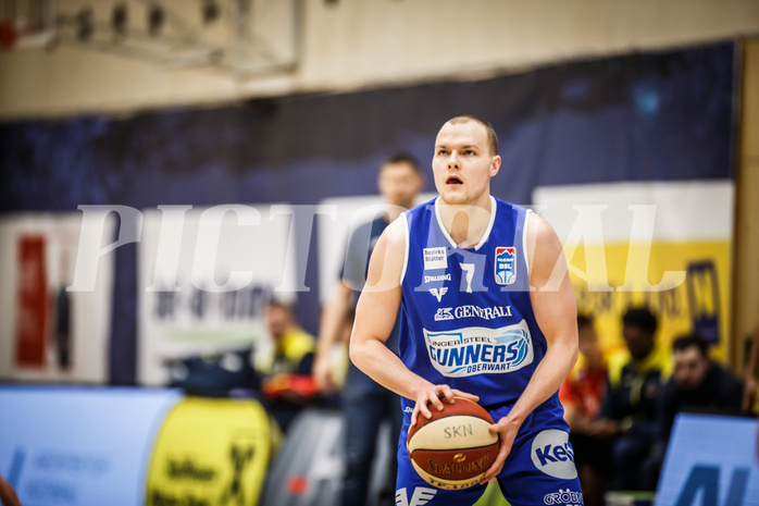 Basketball, bet-at-home Basketball Superliga 2019/20, Platzierungsrunde 3.Runde, SKN St. Pölten Basketball, Oberwart Gunners, Sebastian Käferle (7)