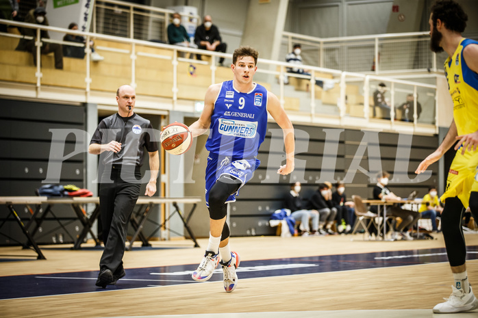 Basketball, bet-at-home Basketball Superliga 2019/20, Platzierungsrunde 3.Runde, SKN St. Pölten Basketball, Oberwart Gunners, Edi Patekar (9)