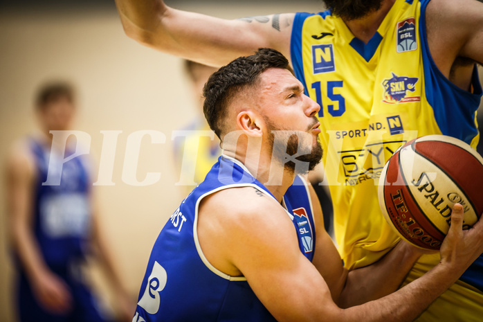 Basketball, bet-at-home Basketball Superliga 2019/20, Platzierungsrunde 3.Runde, SKN St. Pölten Basketball, Oberwart Gunners, Ignas Fiodorovas (5)