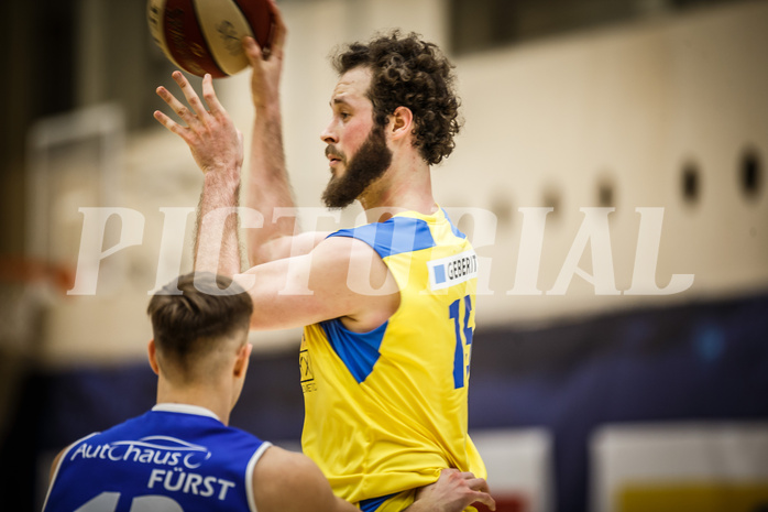 Basketball, bet-at-home Basketball Superliga 2019/20, Platzierungsrunde 3.Runde, SKN St. Pölten Basketball, Oberwart Gunners, Logan Schilder (15)