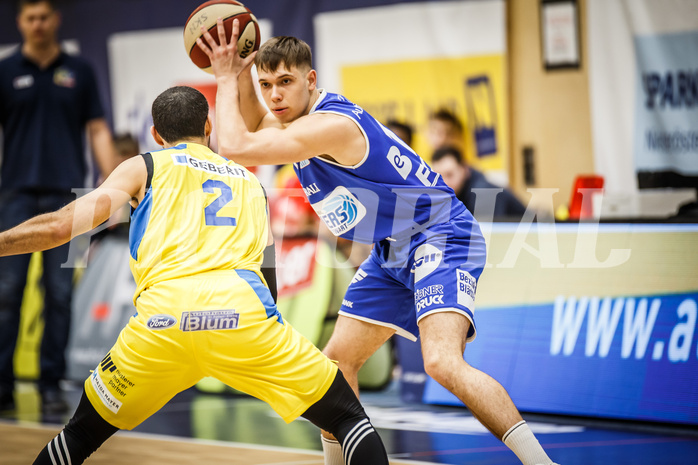 Basketball, bet-at-home Basketball Superliga 2019/20, Platzierungsrunde 3.Runde, SKN St. Pölten Basketball, Oberwart Gunners, Jonathan Knessl (12)