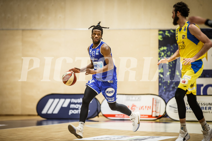 Basketball, bet-at-home Basketball Superliga 2019/20, Platzierungsrunde 3.Runde, SKN St. Pölten Basketball, Oberwart Gunners, Quincy Diggs (13)