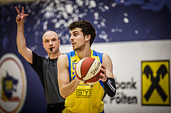 Basketball, bet-at-home Basketball Superliga 2019/20, Platzierungsrunde 3.Runde, SKN St. Pölten Basketball, Oberwart Gunners, Kostas Oikonomopouluos (25)