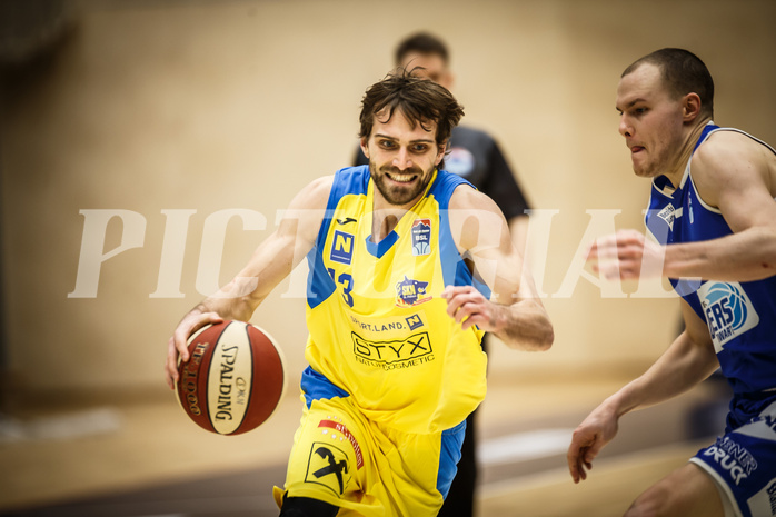 Basketball, bet-at-home Basketball Superliga 2019/20, Platzierungsrunde 3.Runde, SKN St. Pölten Basketball, Oberwart Gunners, Lukas Böck (13)