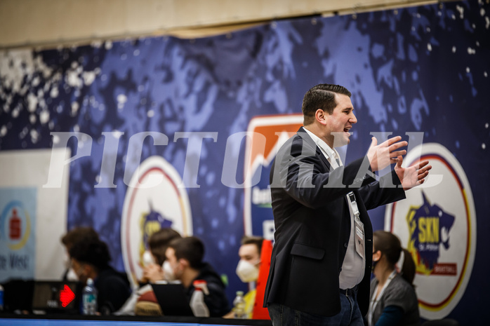 Basketball, bet-at-home Basketball Superliga 2019/20, Platzierungsrunde 3.Runde, SKN St. Pölten Basketball, Oberwart Gunners, Horst Leitner (Coach)