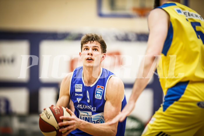 Basketball, bet-at-home Basketball Superliga 2019/20, Platzierungsrunde 3.Runde, SKN St. Pölten Basketball, Oberwart Gunners, Edi Patekar (9)