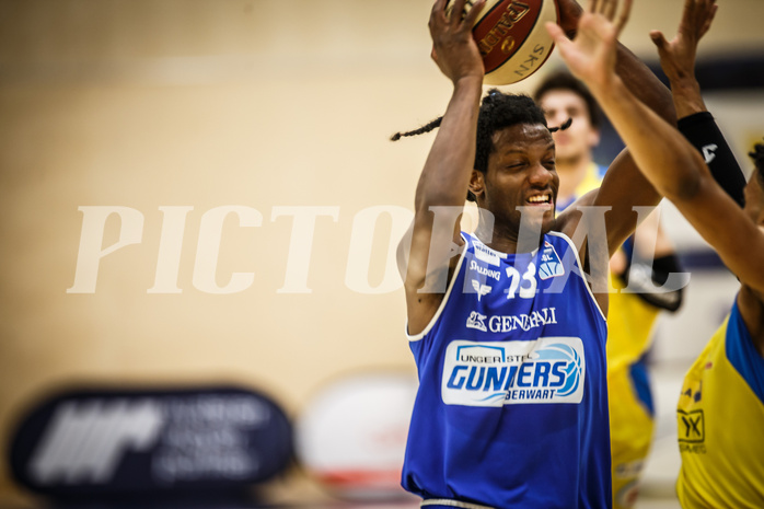 Basketball, bet-at-home Basketball Superliga 2019/20, Platzierungsrunde 3.Runde, SKN St. Pölten Basketball, Oberwart Gunners, Quincy Diggs (13)