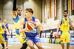 Basketball, bet-at-home Basketball Superliga 2019/20, Platzierungsrunde 3.Runde, SKN St. Pölten Basketball, Oberwart Gunners, Jonathan Knessl (12)