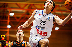 Basketball, win2day Basketball Superliga 2023/224, Grunddurchgang Runde 11, BBC Nord Dragonz, Fürstenfeld Panthers, Lukas Hahn (25)
