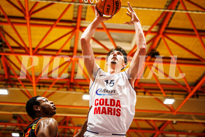 Basketball, win2day Basketball Superliga 2023/224, Grunddurchgang Runde 11, BBC Nord Dragonz, Fürstenfeld Panthers, Mario Spaleta (15)