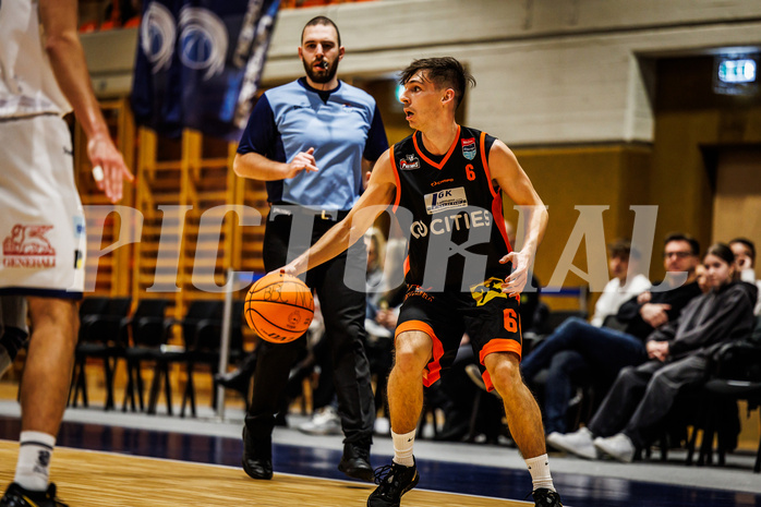 Basketball, win2day Basketball Superliga 2023/224, Grunddurchgang Runde 11, BBC Nord Dragonz, Fürstenfeld Panthers, Felix Leindecker (6)