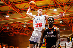 Basketball, win2day Basketball Superliga 2023/224, Grunddurchgang Runde 11, BBC Nord Dragonz, Fürstenfeld Panthers, Filip Bjelanovic (22)