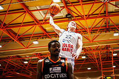 Basketball, win2day Basketball Superliga 2023/224, Grunddurchgang Runde 11, BBC Nord Dragonz, Fürstenfeld Panthers, Filip Bjelanovic (22)