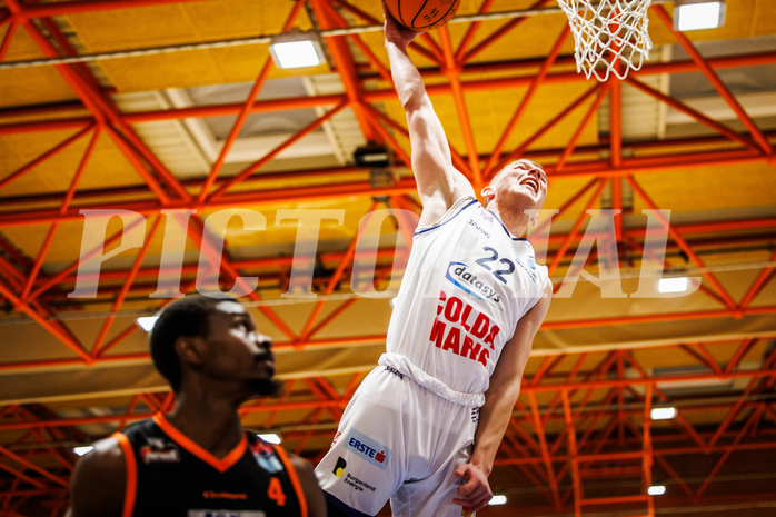 Basketball, win2day Basketball Superliga 2023/224, Grunddurchgang Runde 11, BBC Nord Dragonz, Fürstenfeld Panthers, Filip Bjelanovic (22)