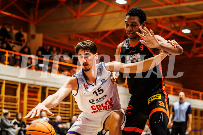 Basketball, win2day Basketball Superliga 2023/224, Grunddurchgang Runde 11, BBC Nord Dragonz, Fürstenfeld Panthers, Mario Spaleta (15)