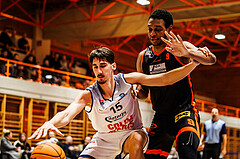 Basketball, win2day Basketball Superliga 2023/224, Grunddurchgang Runde 11, BBC Nord Dragonz, Fürstenfeld Panthers, Mario Spaleta (15)