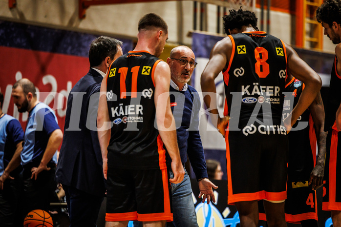 Basketball, win2day Basketball Superliga 2023/224, Grunddurchgang Runde 11, BBC Nord Dragonz, Fürstenfeld Panthers, Flavio Priulla (Head Coach)