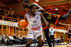Basketball, win2day Basketball Superliga 2023/224, Grunddurchgang Runde 11, BBC Nord Dragonz, Fürstenfeld Panthers, Austen Awosika (10)