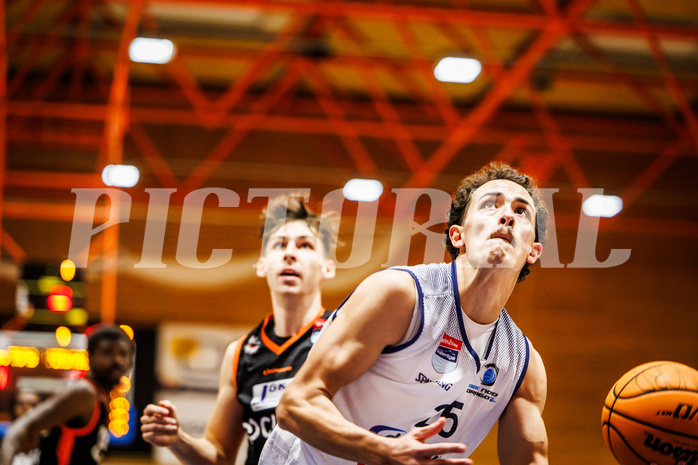Basketball, win2day Basketball Superliga 2023/224, Grunddurchgang Runde 11, BBC Nord Dragonz, Fürstenfeld Panthers, Lukas Hahn (25)
