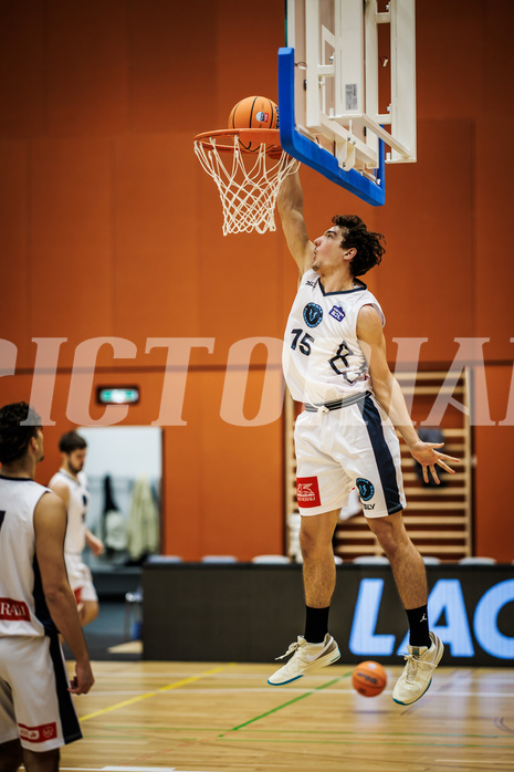 Basketball, Basketball Zweite Liga 2024/25, Grunddurchgang 4.Runde, Vienna Timberwolves, UDW Alligators, Corneluis Stubenvoll (15)