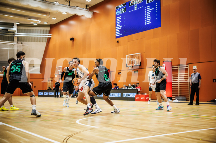 Basketball, Basketball Zweite Liga 2024/25, Grunddurchgang 4.Runde, Vienna Timberwolves, UDW Alligators, Ivor Kuresevic (44), Steven Kaltenbrunner (8)