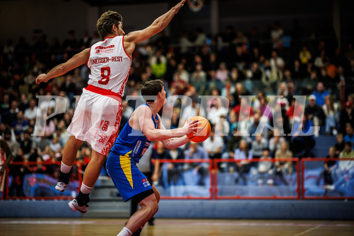 Basketball, Win2Day Superliga 2024/25, Grunddurchgang 4.Runde, Traiskirchen Lions, St. Pölten, Moritz Lanegger-Rest (8)