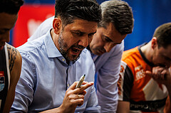 Basketball, win2day Basketball Superliga 2024/25, Playoff Viertelfinale 2. Spiel, Traiskirchen Lions, Klosterneuburg Dukes, Damir Zeleznik (Head Coach)