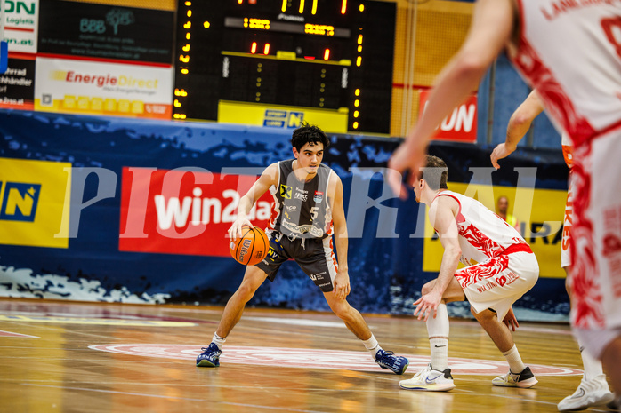 Basketball, win2day Basketball Superliga 2024/25, Playoff Viertelfinale 2. Spiel, Traiskirchen Lions, Klosterneuburg Dukes, Nico Zeleznik (5)