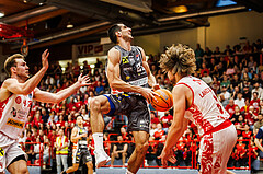 Basketball, win2day Basketball Superliga 2024/25, Playoff Viertelfinale 2. Spiel, Traiskirchen Lions, Klosterneuburg Dukes, Milos Vranes (26)