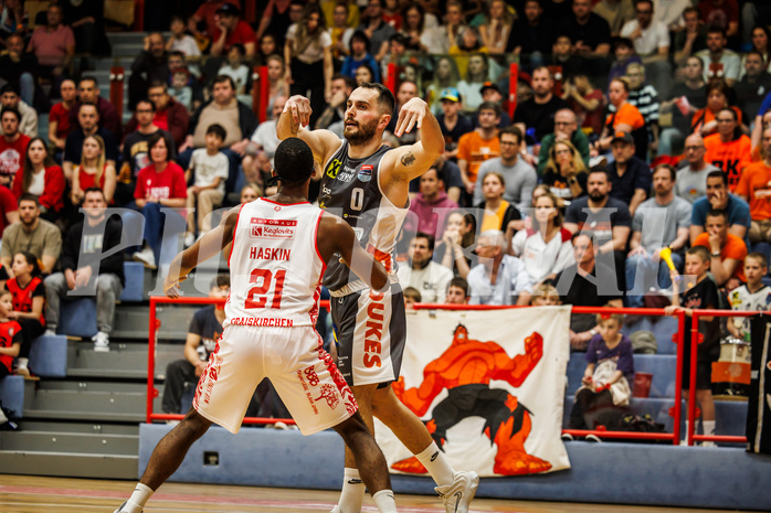 Basketball, win2day Basketball Superliga 2024/25, Playoff Viertelfinale 2. Spiel, Traiskirchen Lions, Klosterneuburg Dukes, Dragan Bjeletic (0)