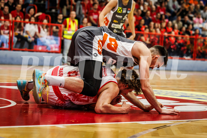 Basketball, win2day Basketball Superliga 2024/25, Playoff Viertelfinale 2. Spiel, Traiskirchen Lions, Klosterneuburg Dukes, Moritz Lanegger-Rest (8)