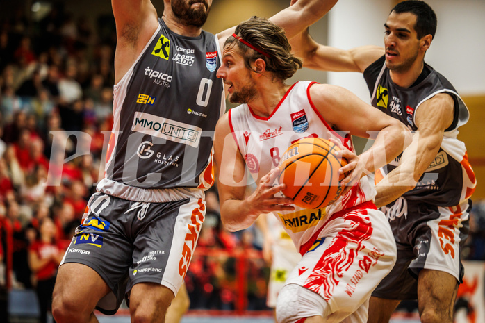 Basketball, win2day Basketball Superliga 2024/25, Playoff Viertelfinale 2. Spiel, Traiskirchen Lions, Klosterneuburg Dukes, Moritz Lanegger-Rest (8)