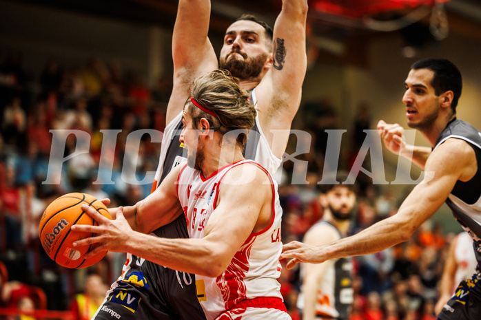 Basketball, win2day Basketball Superliga 2024/25, Playoff Viertelfinale 2. Spiel, Traiskirchen Lions, Klosterneuburg Dukes, Moritz Lanegger-Rest (8)
