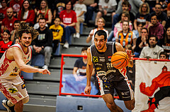 Basketball, win2day Basketball Superliga 2024/25, Playoff Viertelfinale 2. Spiel, Traiskirchen Lions, Klosterneuburg Dukes, Milos Vranes (26)