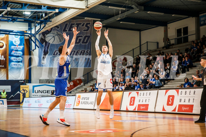 Basketball, Admiral Basketball Superliga 2019/20, Platzierungsrunde 3.Runde, Oberwart Gunners, Gmunden Swans, Saimon Sutt (11)