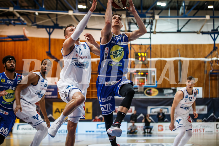 Basketball, Admiral Basketball Superliga 2019/20, Platzierungsrunde 3. Runde, Oberwart Gunners, Gmunden Swans, Benedikt Güttl (7)