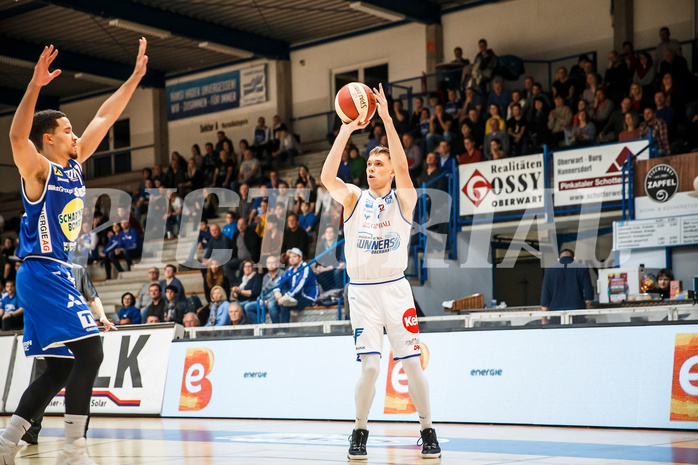 Basketball, Admiral Basketball Superliga 2019/20, Platzierungsrunde 3.Runde, Oberwart Gunners, Gmunden Swans, Jonathan Knessl (12)