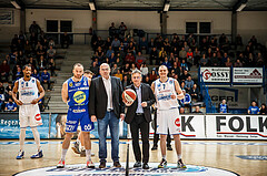 Basketball, Admiral Basketball Superliga 2019/20, Platzierungsrunde 3.Runde, Oberwart Gunners, Gmunden Swans, Ehrenaufwurf Energie Burgenland