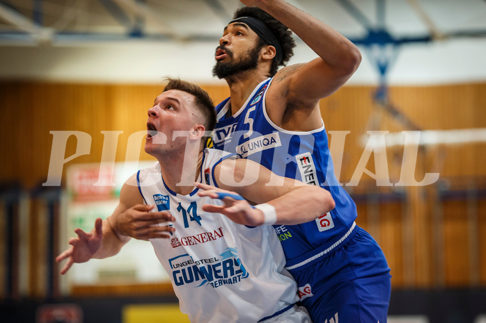 Basketball, Admiral Basketball Superliga 2019/20, Platzierungsrunde 3.Runde, Oberwart Gunners, Gmunden Swans, Maximilian Schuecker (14)