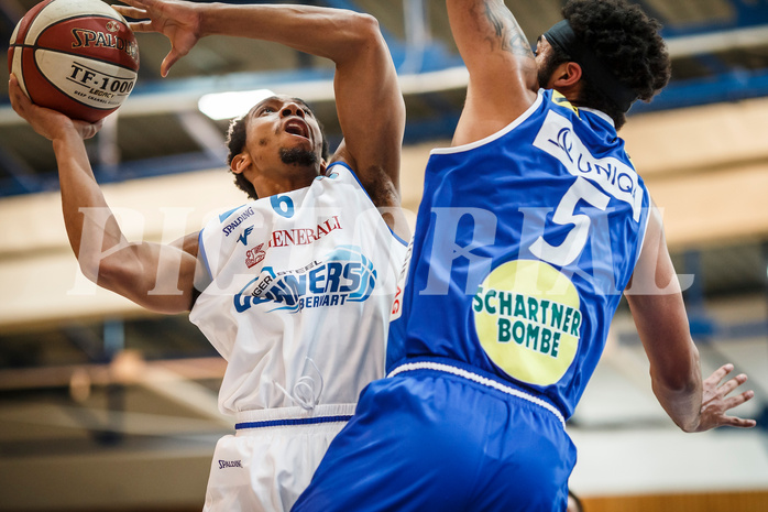 Basketball, Admiral Basketball Superliga 2019/20, Platzierungsrunde 3.Runde, Oberwart Gunners, Gmunden Swans, Lawrence Alexander (6)
