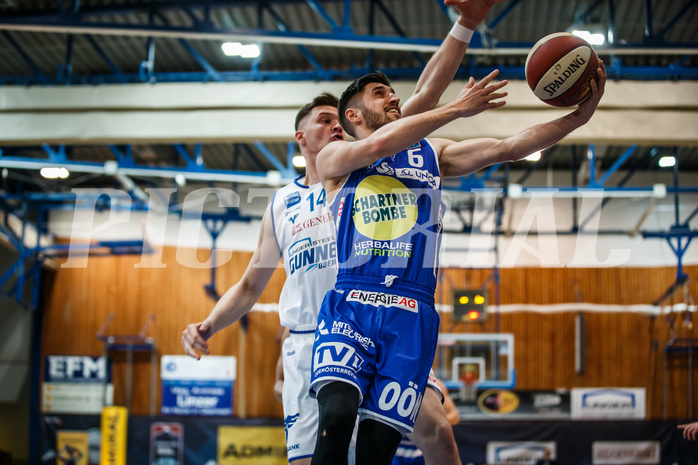 Basketball, Admiral Basketball Superliga 2019/20, Platzierungsrunde 3. Runde, Oberwart Gunners, Gmunden Swans, Daniel Friedrich (6)