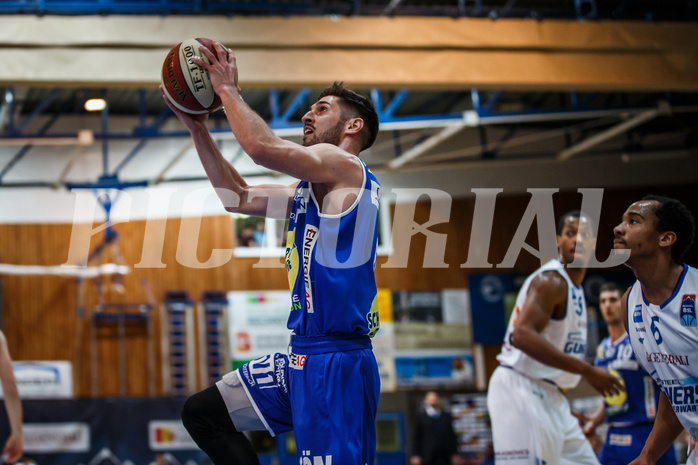 Basketball, Admiral Basketball Superliga 2019/20, Platzierungsrunde 3. Runde, Oberwart Gunners, Gmunden Swans, Daniel Friedrich (6)
