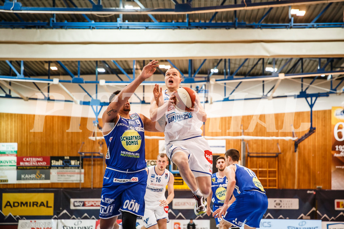 Basketball, Admiral Basketball Superliga 2019/20, Platzierungsrunde 3.Runde, Oberwart Gunners, Gmunden Swans, Sebastian Käferle (7)