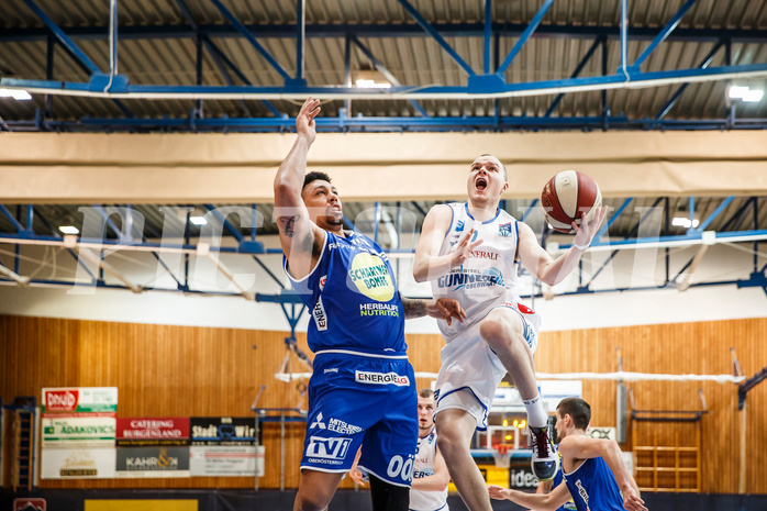 Basketball, Admiral Basketball Superliga 2019/20, Platzierungsrunde 3.Runde, Oberwart Gunners, Gmunden Swans, Sebastian Käferle (7)