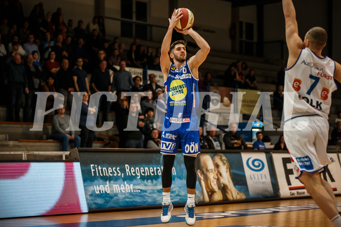 Basketball, Admiral Basketball Superliga 2019/20, Platzierungsrunde 3. Runde, Oberwart Gunners, Gmunden Swans, Daniel Friedrich (6)