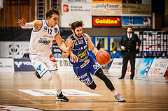 Basketball, bet-at-home Basketball Superliga 2021/22, Grunddurchgang Runde 8, Oberwart Gunners, Gmunden Swans, Daniel Friedrich (6)