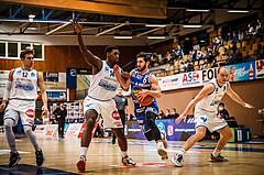 Basketball, bet-at-home Basketball Superliga 2021/22, Grunddurchgang Runde 8, Oberwart Gunners, Gmunden Swans, Daniel Friedrich (6)