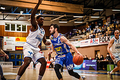Basketball, bet-at-home Basketball Superliga 2021/22, Grunddurchgang Runde 8, Oberwart Gunners, Gmunden Swans, Daniel Friedrich (6)